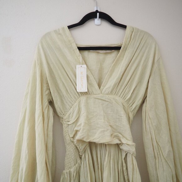 NWT Jen’s Pirate Booty Lapis Long Sleeve V-Neck Boho Maxi Dress sz S/P - Picture 7 of 10